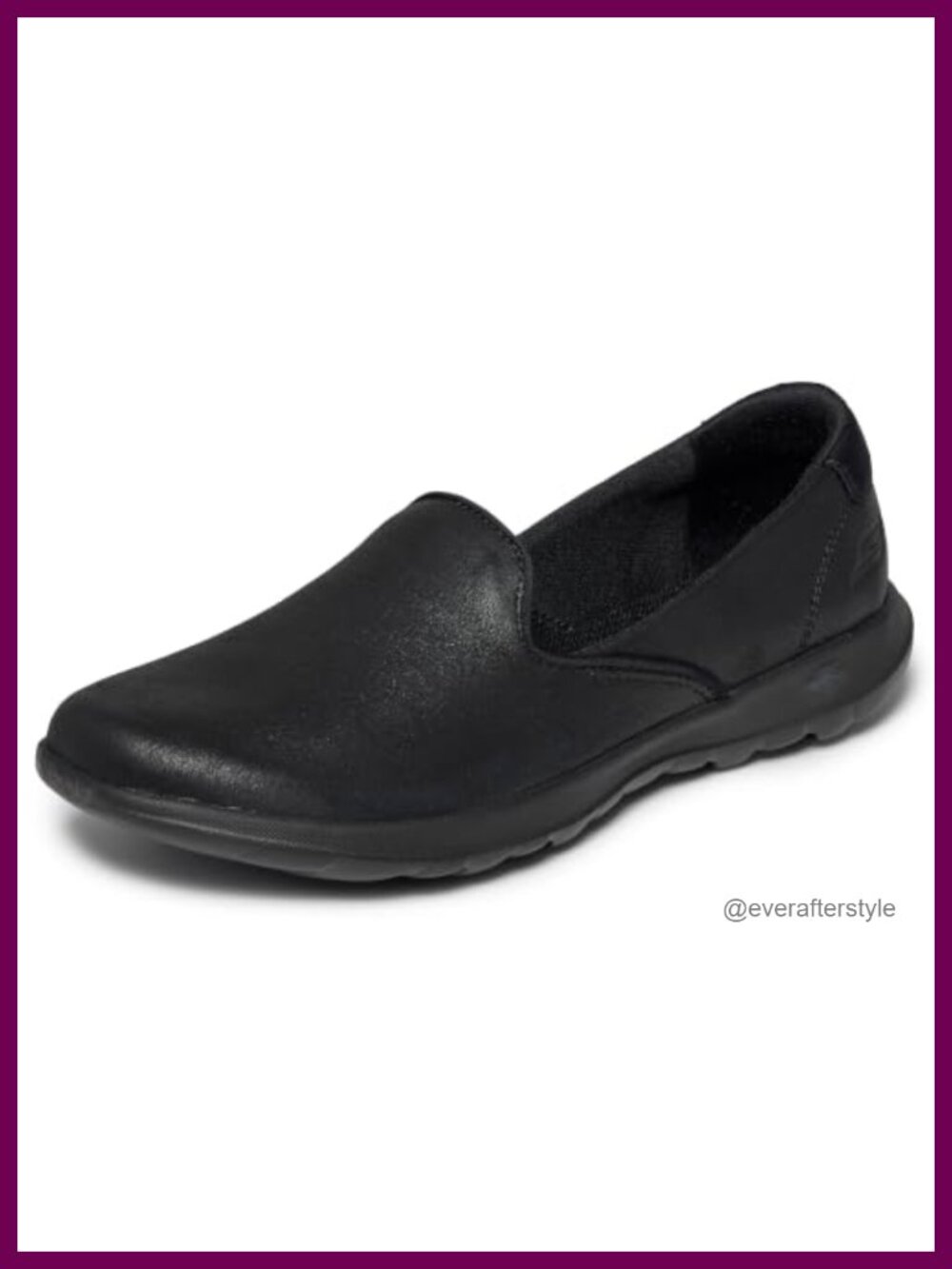Skechers Go Step Lite Queenly Slip On Loafers Leather Textured Comfort